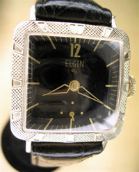 1950's Black dial Elgin wrist watch